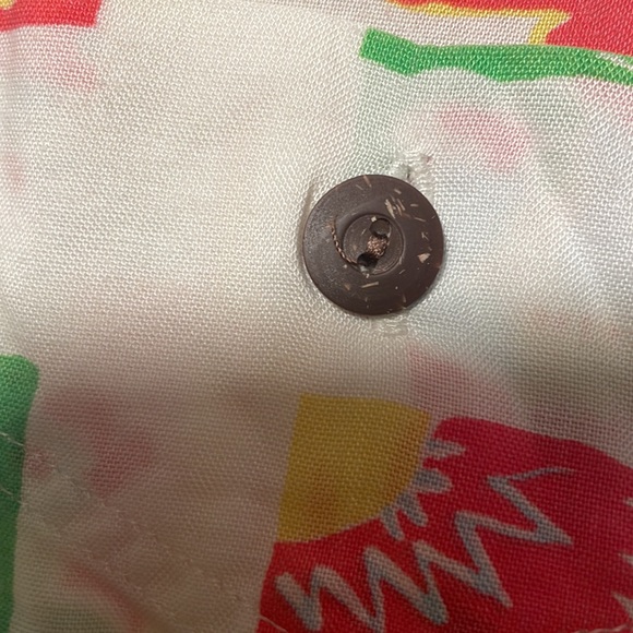 Vintage 1980s Hawaiian Tiki Luau Collared Shirt Top Blouse. Size: M USED!! - Picture 4 of 10